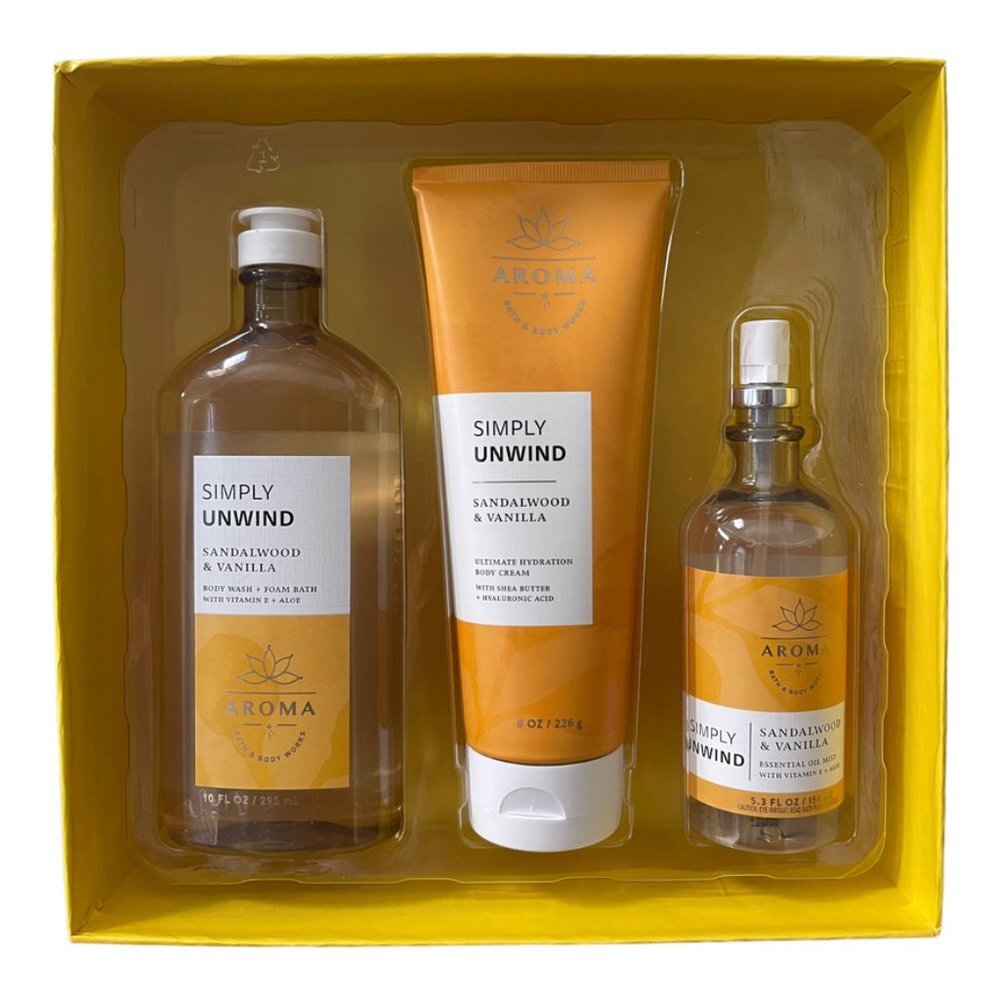 Bath and Body Works Vanilla Gift Box Set Aromatherapy